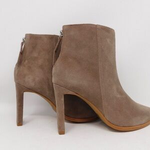😍Kaanas Cologne Taupe ankle suede heeled Booties